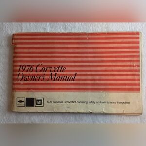 1976 Corvette Owner's Manual - Red Striped Cover